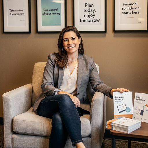 Pénzügyi tanácsadó magyarázza a vészhelyzeti alap fontosságát egy interaktív prezentációban.